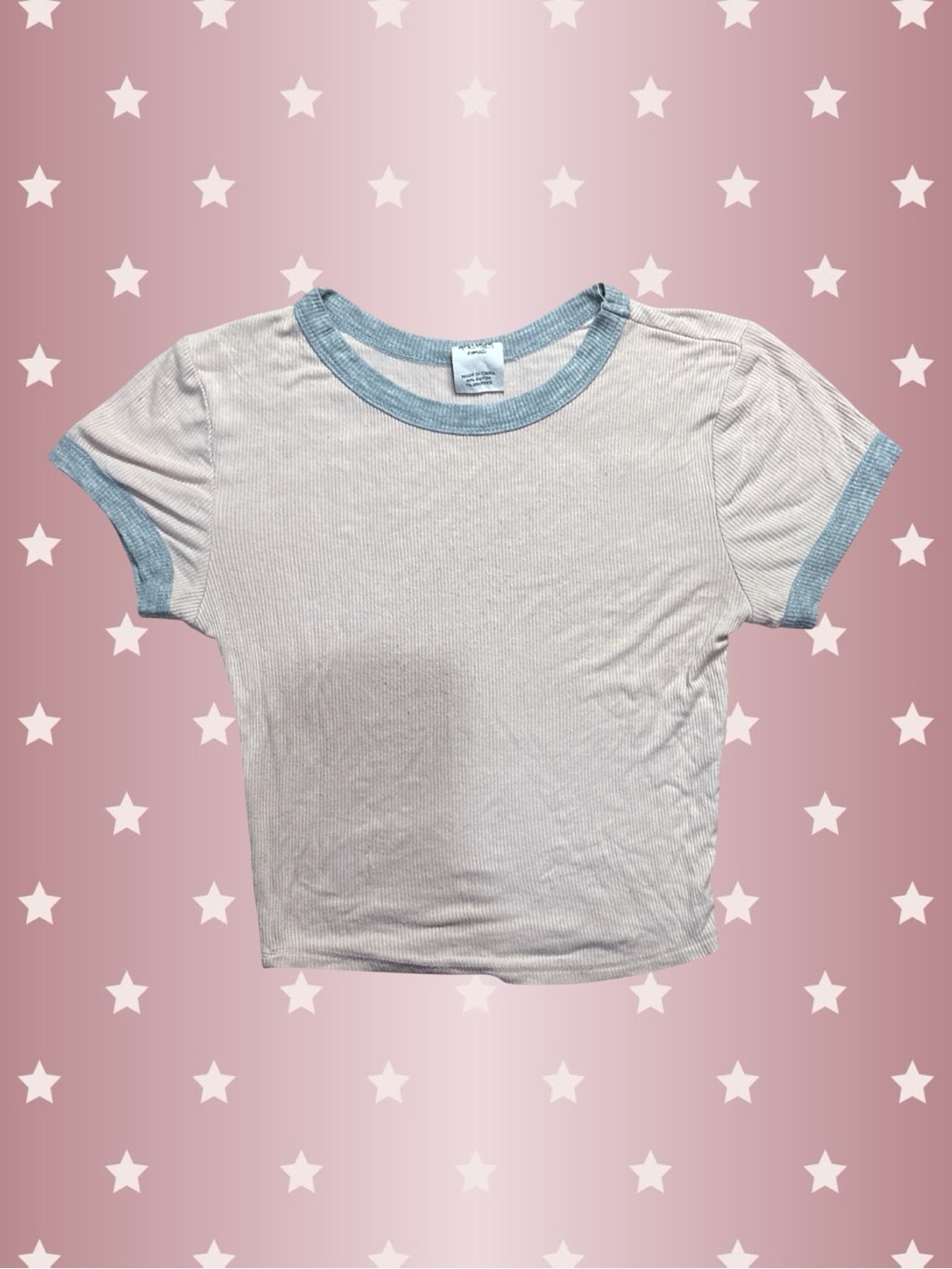 Destined Ribbed Contrast Ringer Baby Tee XS